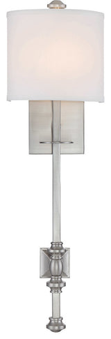 Devon 1 Light Sconce, Satin Nickel