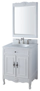 26"� Daleville White Bathroom Vanity, Mirror