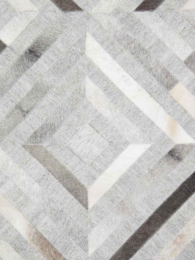 Pasargad Home Galaxy Cowhide Silver Area Rug, 12' 0" X 15' 0"