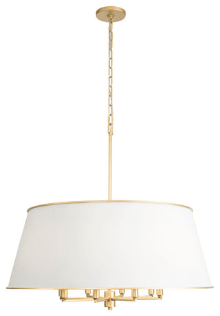 Coco 8-Lt  Pendant - Matte White/French Gold