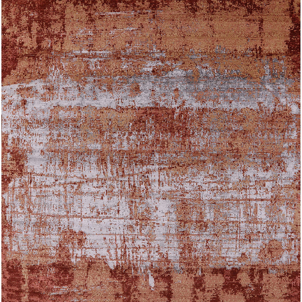 Ahgly Company Indoor Square Mid-Century Modern Area Rugs, 7' Square