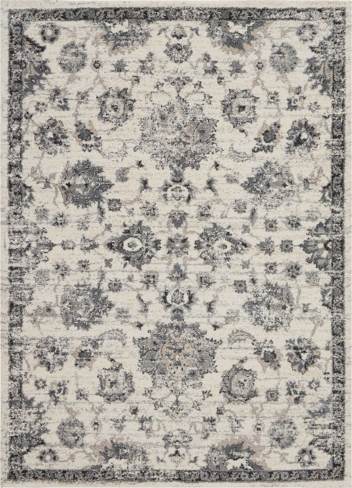 Nourison Fusion Cream/Gray Area Rug, 5'3"x7'3"