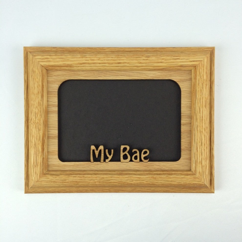 My Bae Oak Picture Frame and Oak Matte, Horizontal, 5"x7"