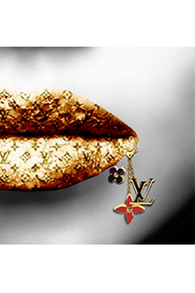 Punk Feminist Artwork With LV Detail L, Andrew Martin LV Gold and Silver