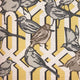 Song Bird Gardens Yellow, Beige and Gray Luxury Throw Pillow, 24"x24"