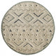 4??Round Cream Modern Geometric Area Rug