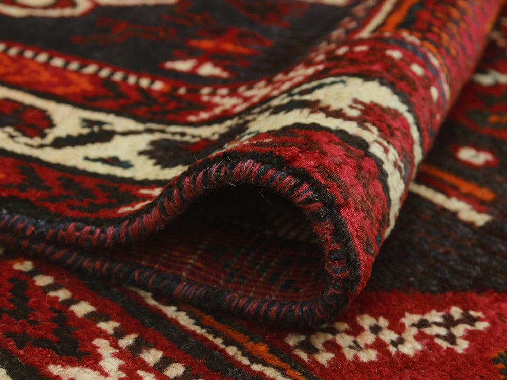 Fine Vintage Distressed Kristian Red Rug