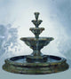 Grande Kensington Three Tier Fountain in Pool, Sorrento Sandstone
