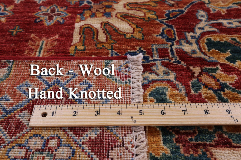 5' 7" X 8' 1" Hand Knotted Super Kazak Wool Rug Q11094