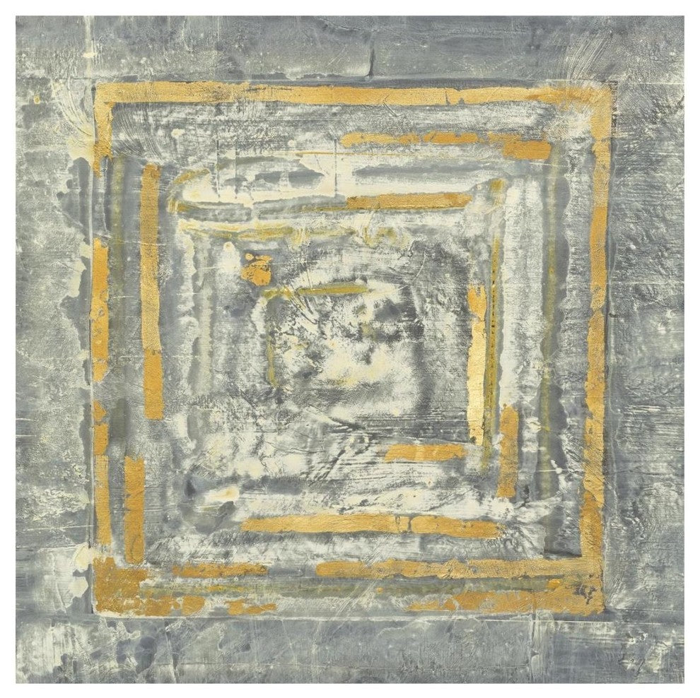 "Gold Tapestry I Gold and White" Digital Paper Print by Albena Hristova, 20"x20"