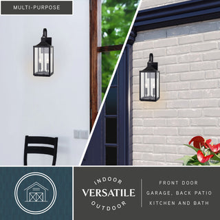 Vaxcel Lighting T0764 Old Town 2 Light 20" Tall Outdoor Wall - Textured Black