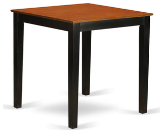 3 Pc Counter Height Dining Set, Table, 2 Counter Height Stool, Black & Cherry