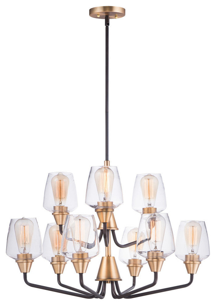 Maxim Goblet Nine Light Chandelier 26127CLBZAB