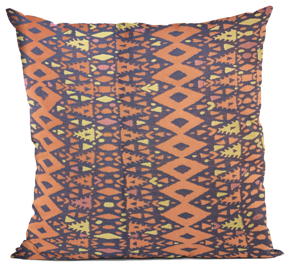 Plutus Multi-Color Parade Abstract Luxury Throw Pillow, 18"x18"
