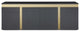 HomeRoots 94" X 18" X 35" Black Stainless Steel Buffet