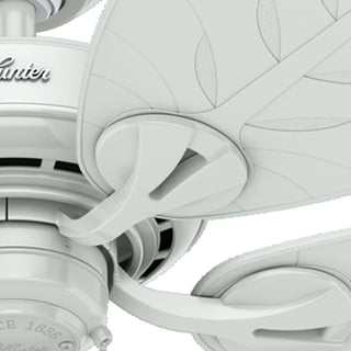 Hunter 54" Bayview Outdoor Ceiling Fan, White With Pull Chain