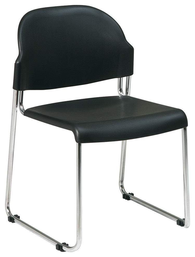 4 Pack Stack Chair With Plastic Seat and Back