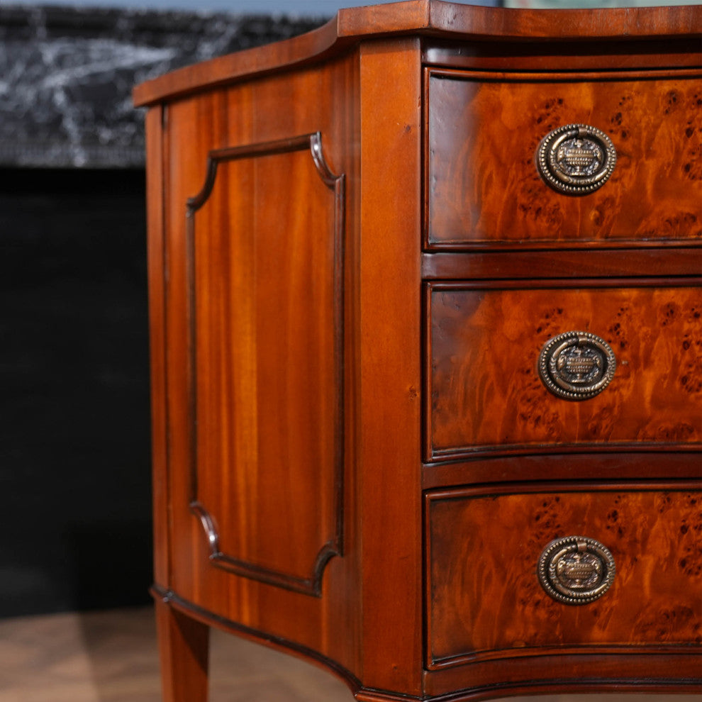 Large Burled Hepplewhite Chest