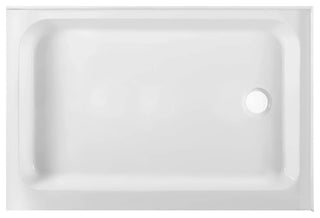 Fine Fixtures Double Threshold Acrylic Shower Base, 42 X 30, Right Hand
