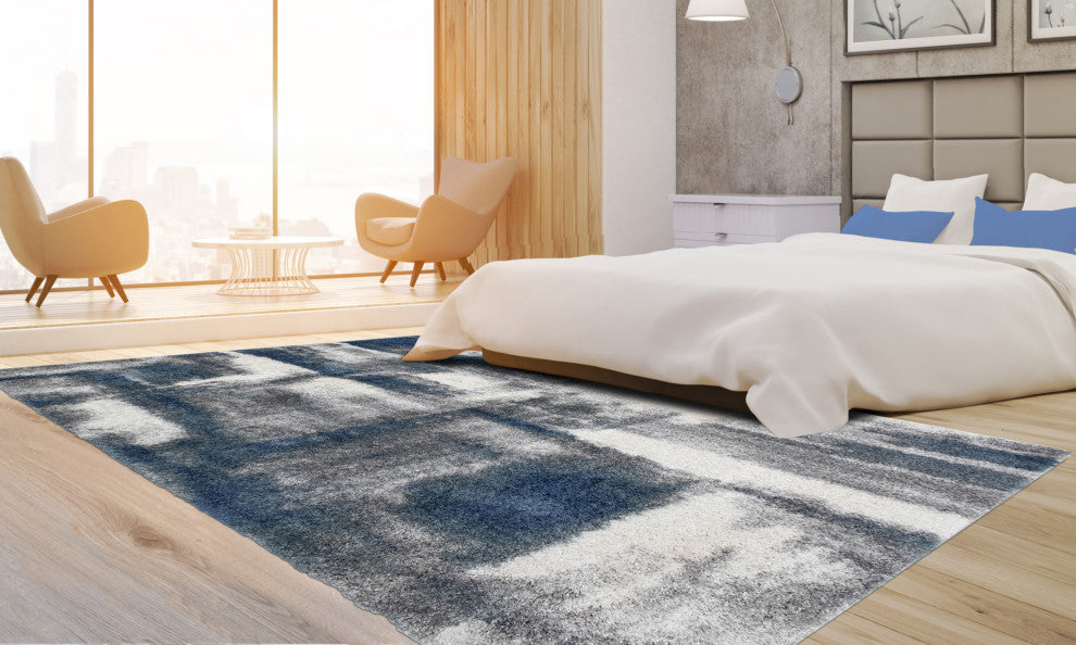 Noori Rug Shag Walsh Blue/Grey Rug