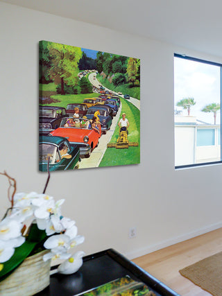 "The Lawn Mower" Painting Print on Wrapped Canvas