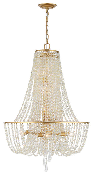 Arcadia 9 Light Chandelier, Gold
