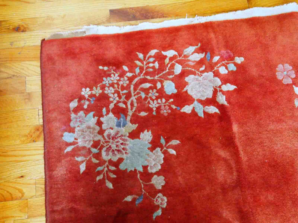Handmade Antique Art Deco Chinese Rug, 4.1'x6.4', 125cmx195cm 1920s