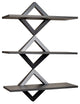 Diamonds 3 Level Shelving System, Gunpowder Gray