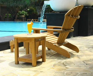 Classic 21'' Round Side Table w/Shelf