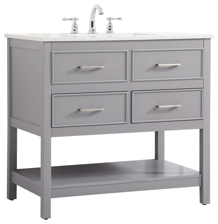Home Living 36" Single Bathroom Vanity, Gray