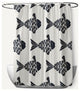 Fish Tales Shark Blue 70" w x 73" h Shower Curtain