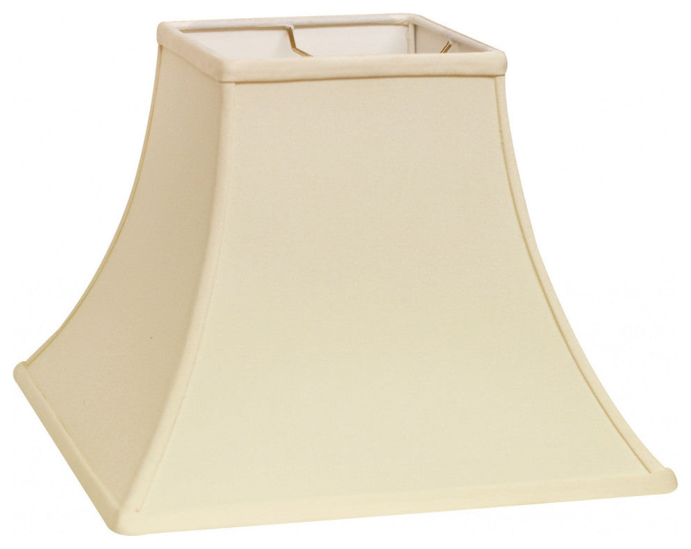 14" Ivory Premium Square Bell Slanted No Slub Lampshade