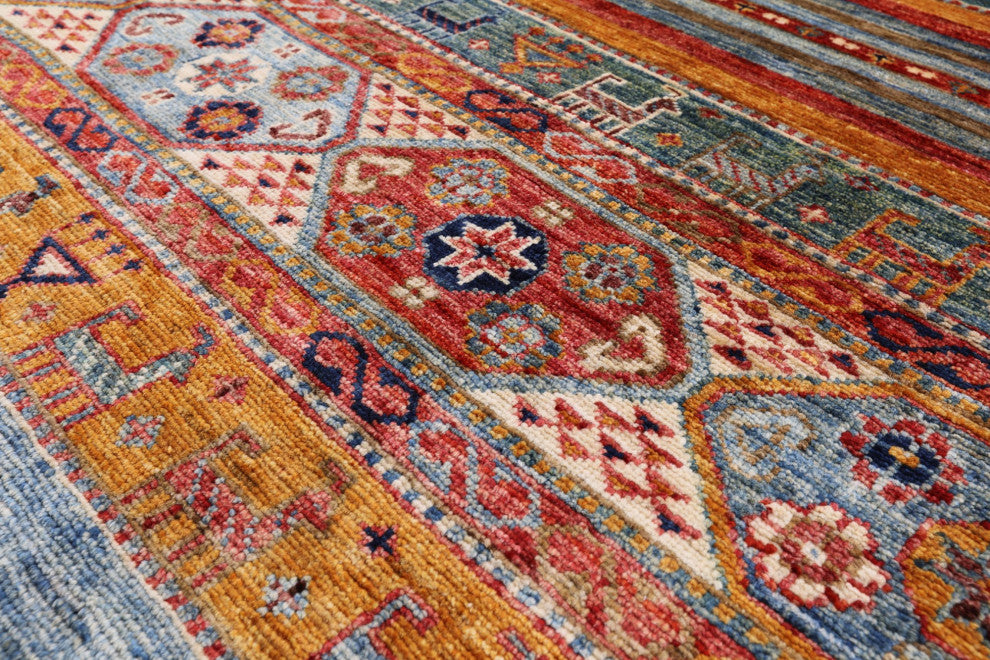 3' 3" X 4' 7" Tribal Persian Gabbeh Hand-Knotted Rug - Q5519
