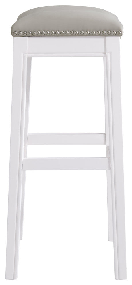 Williston Bar Stool, Set of 2, White, Bar Height