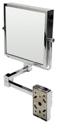 ALFI brand ABM8WS-PC Chrome 5x Magnifying Wall Mount Square 8" Double Mirror