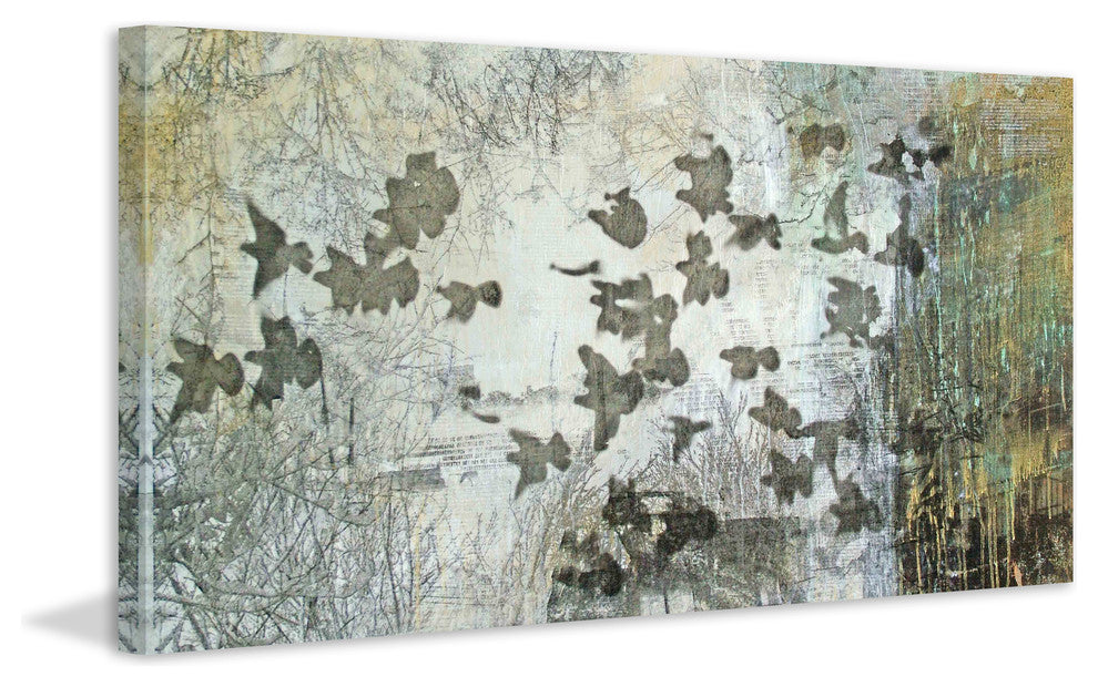 "Silver Flock" Painting Print on Canvas by Tracy Silva Barbosa