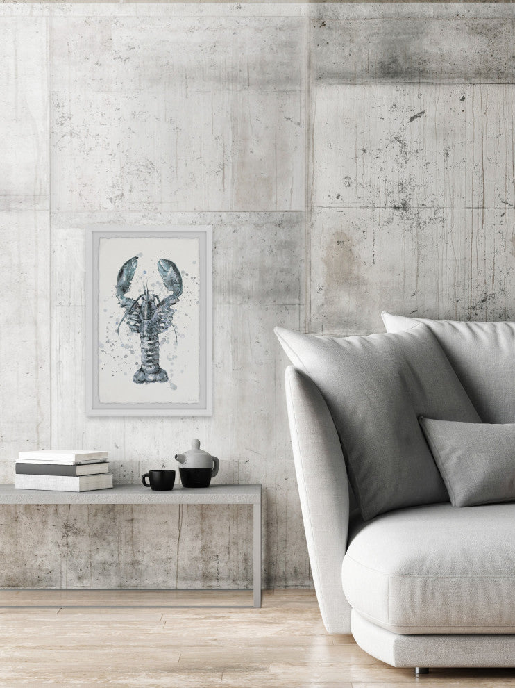 "Mighty Gray Lobster" Framed Painting Print, 20"x30"