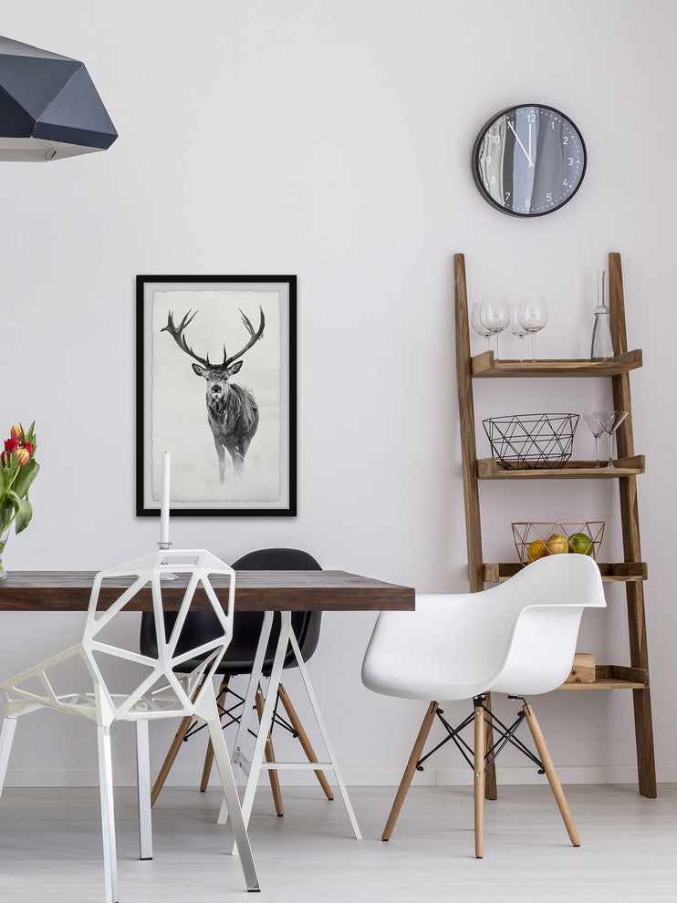 "Elk Stare II" Framed Painting Print, 30"x45"