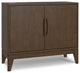Harper Solid Hardwood 2 Door Sideboard Buffet / Storage Cabinet, Walnut Brown