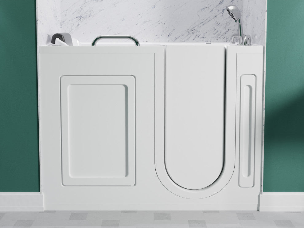 Left Drain Fully Loaded Walk-in Bathtub With Air and Water Jets, 2753 V2 Right Drain