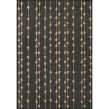Nuloom Kiernan Teardrop Stripe Indoor/Outdoor Area Rug, Charcoal 2'x8'