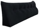 Bed Wedge Pillow Back Rest Support, Black Velvet, 71x20x8