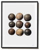 Nine Vintage Baseballs, Photograph, Black Frame, 14''x18''