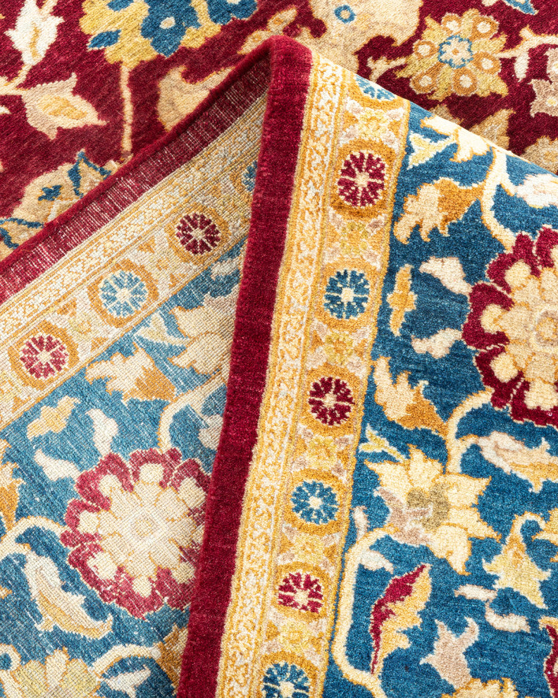 Valentina, One-of-a-Kind Hand-Knotted Area Rug Red, 6'2"x8'10"