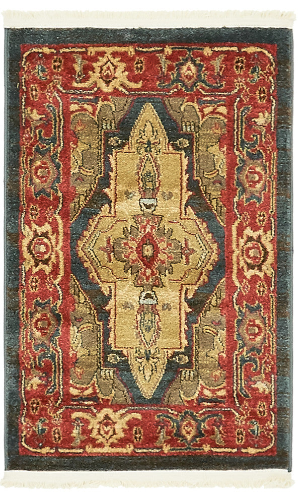 Unique Loom Navy Blue Arsaces Sahand 2' 2 x 3' 0 Area Rug