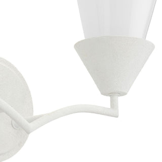Pinellas Collection Two-Light Contemporary Vanity Light, White Plaster
