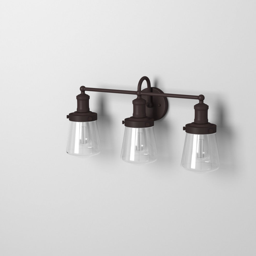 Taylor 3-Light Bath, Satin Bronze