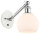 Innovations 317-1W-WPC-G121-6-LED 1-Light Sconce, White and Polished Chrome