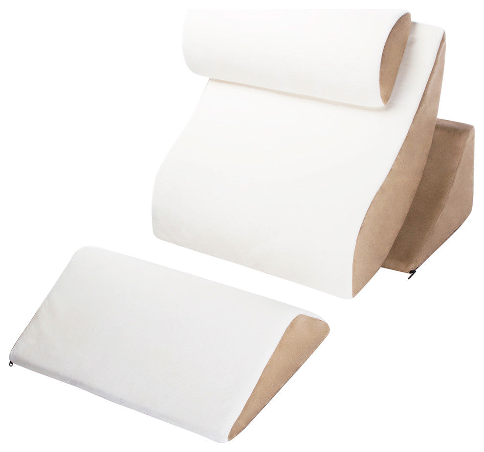 Avana Kind Bed Orthopedic Support Pillow Comfort System, Cloud and Camel