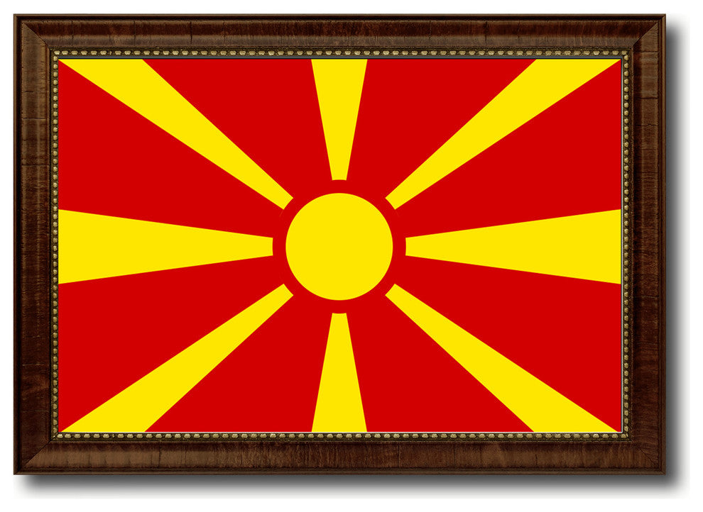 Macedonia Country Flag Canvas Print, 19"x27"